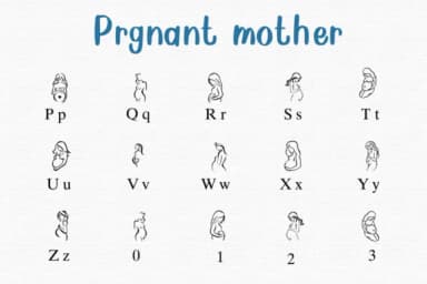 Pregnant Mother by Nongyao — Dingbats Font — thumbnail 3