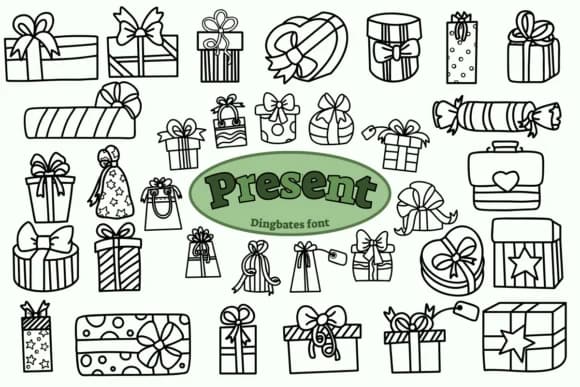 Present by Chonada — Dingbats Font