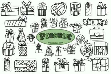 Present by Chonada — Dingbats Font — thumbnail 1