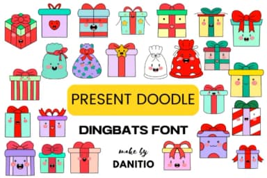 Present Doodle by danita.kukkai — Dingbats Font — thumbnail 1