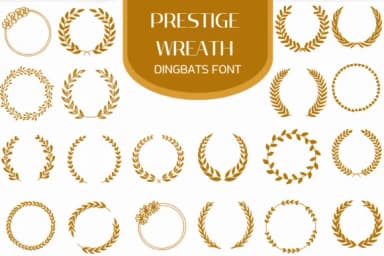 Prestige Wreath by Heartcraft Atelier — Dingbats Font — thumbnail 1