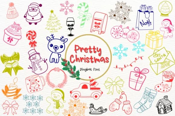 Pretty Christmas by Petal Pixels — Dingbats Font