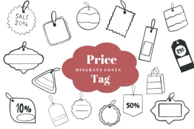 Price Tag by Suphitchaya — Dingbats Font — thumbnail 1