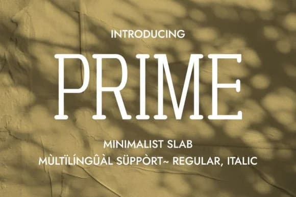 Prime by Minimalistartstudio — Slab Serif Font