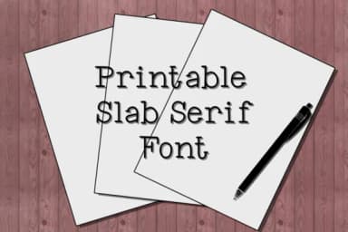 Printable by Kimber Shook — Slab Serif Font — thumbnail 1