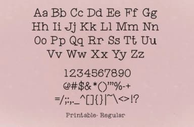 Printable by Kimber Shook — Slab Serif Font — thumbnail 2