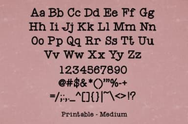 Printable by Kimber Shook — Slab Serif Font — thumbnail 3