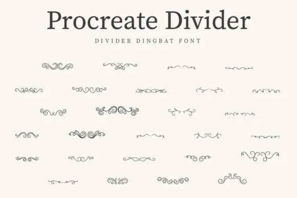 Procreate Divider by CraftedType Studio — Dingbats Font