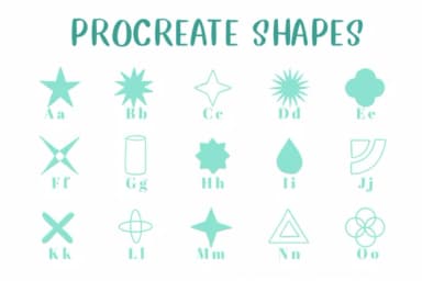 Procreate Shapes by CHANOK — Dingbats Font — thumbnail 2