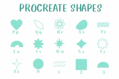 Procreate Shapes by CHANOK — Dingbats Font — thumbnail 3