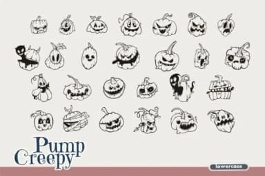 Pumpcreepy by onoborgol — Dingbats Font — thumbnail 3