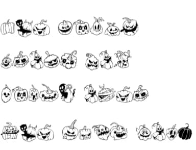 Pumpcreepy by onoborgol — Dingbats Font — thumbnail 7