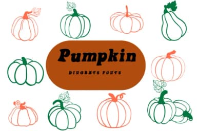 Pumpkin by Suphitchaya — Dingbats Font — thumbnail 1