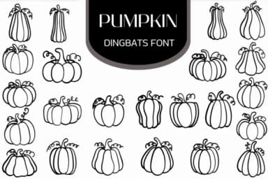 Pumpkin by Heartcraft Atelier — Dingbats Font — thumbnail 1