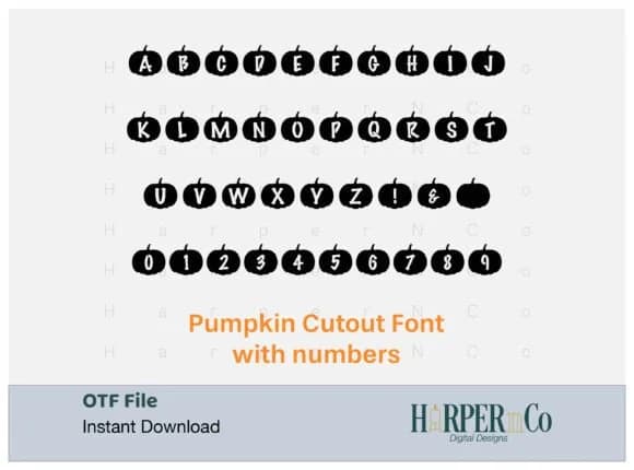 Pumpkin Cutout by HarperNCo — Dingbats Font