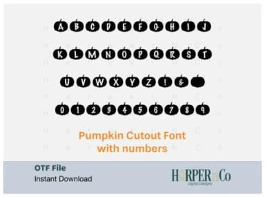 Pumpkin Cutout by HarperNCo — Dingbats Font — thumbnail 1