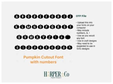 Pumpkin Cutout by HarperNCo — Dingbats Font — thumbnail 2