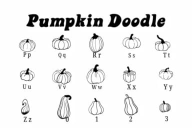 Pumpkin Doodle by Suphitchaya — Dingbats Font — thumbnail 3