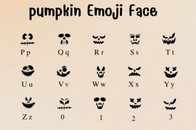 Pumpkin Emoji Face by Sontaya — Dingbats Font — thumbnail 3