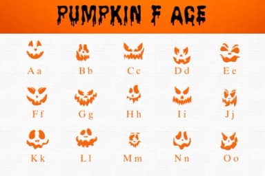 Pumpkin Face by Nongyao — Dingbats Font — thumbnail 2