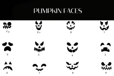 Pumpkin Faces by Heartcraft Atelier — Dingbats Font — thumbnail 4