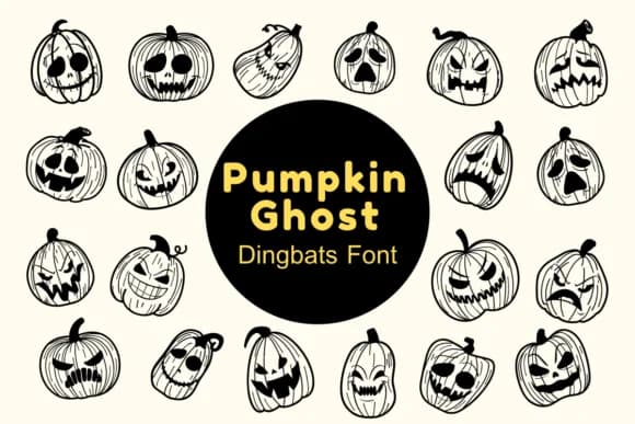 Pumpkin Ghost by Nun Sukhwan — Dingbats Font