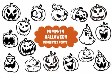 Pumpkin Halloween by Natchuta — Dingbats Font — thumbnail 1