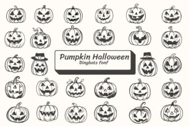 Pumpkin Halloween by Ketsarin — Dingbats Font — thumbnail 1