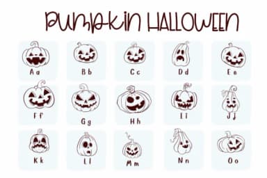 Pumpkin Halloween by Sirinart — Dingbats Font — thumbnail 2