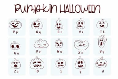 Pumpkin Halloween by Sirinart — Dingbats Font — thumbnail 3