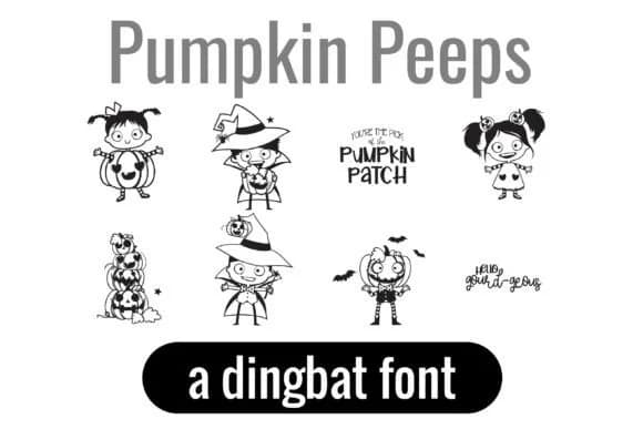 Pumpkin Peeps Dingbats by Illustration Ink — Dingbats Font