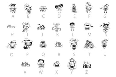 Pumpkin Peeps Dingbats by Illustration Ink — Dingbats Font — thumbnail 3