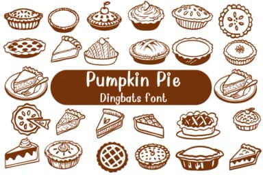 Pumpkin Pie by Nongyao — Dingbats Font — thumbnail 1