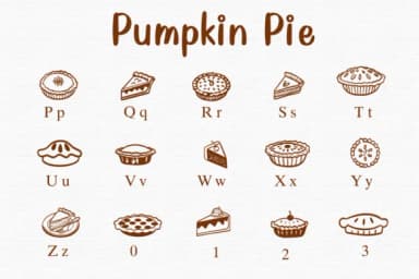 Pumpkin Pie by Nongyao — Dingbats Font — thumbnail 3