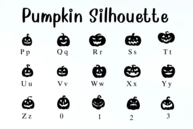Pumpkin Silhouette by Nongyao — Dingbats Font — thumbnail 3