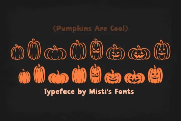 Pumpkins Are Cool by Misti — Dingbats Font