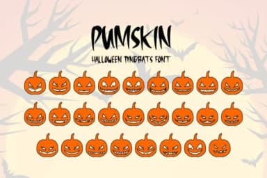 Pumskin by Letterayu — Dingbats Font — thumbnail 1