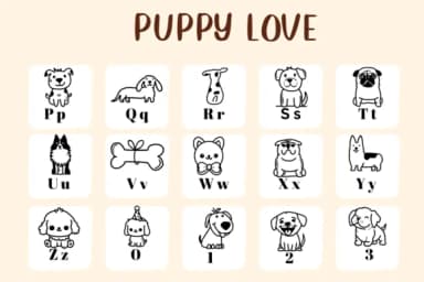 Puppy Love by CHANOK — Dingbats Font — thumbnail 3