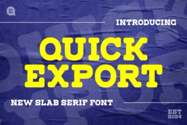 Quick Export by Darman (7NTypes) — Slab Serif Font — thumbnail 1
