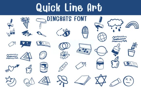 Quick Line Art by Sontaya — Dingbats Font