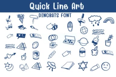 Quick Line Art by Sontaya — Dingbats Font — thumbnail 1