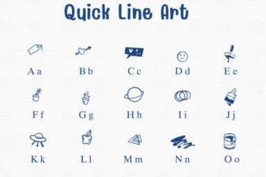 Quick Line Art by Sontaya — Dingbats Font — thumbnail 2
