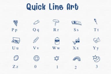 Quick Line Art by Sontaya — Dingbats Font — thumbnail 3