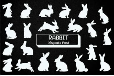 Rabbit by Ketsarin — Dingbats Font — thumbnail 1