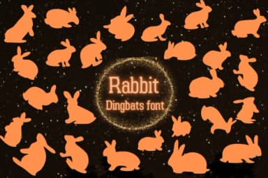 Rabbit by Nongyao — Dingbats Font — thumbnail 1
