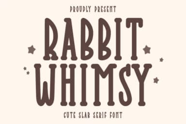 Rabbit Whimsy by CraftedType Studio — Slab Serif Font — thumbnail 1