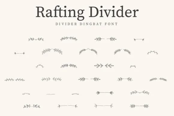 Rafting Divider by CraftedType Studio — Dingbats Font