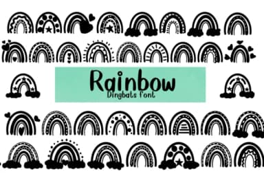 Rainbow by Nongyao — Dingbats Font — thumbnail 1