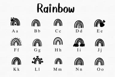 Rainbow by Nongyao — Dingbats Font — thumbnail 2