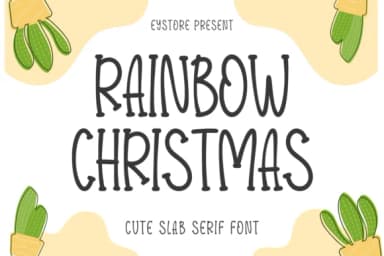 Rainbow Christmas by Eystore — Slab Serif Font — thumbnail 1